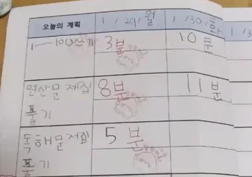 유아 플래닝 실제 자료